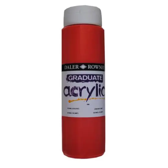 Daler-Rowney&reg; Graduate Acrylic, 500mL Vermillion Hue {1}