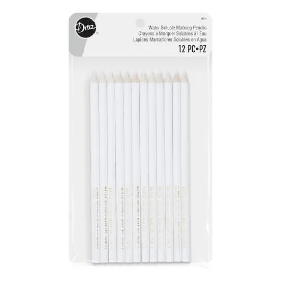 Dritz&reg; White Water Soluble Marking Pencils, 12ct. {1}