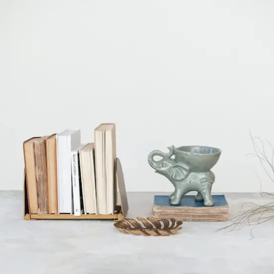 Hello Honey&reg; Gray 7.5" Majestic Stoneware Elephant Bowl  {4}