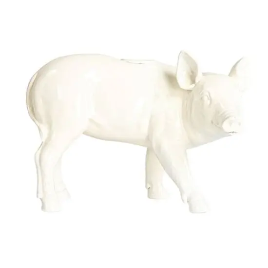 Hello Honey&reg; 7.25" Wide Country Charm Pig Taper Candle Holder {11}