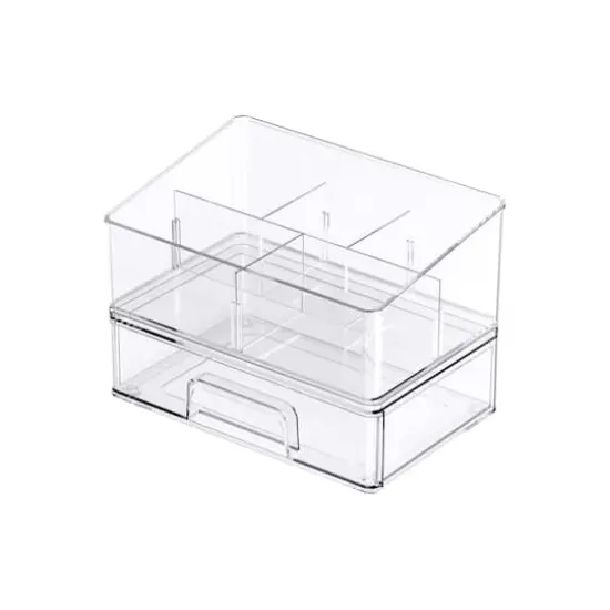 Small Clear Stacking Plastic Desktop Organizer by Simply Tidy® {6}
