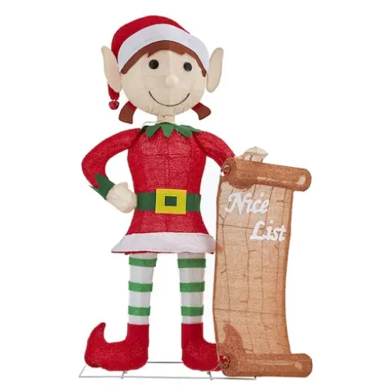 Haute Decor 3.5ft. LED Christmas Girl Elf Outdoor D&eacute;cor {3}