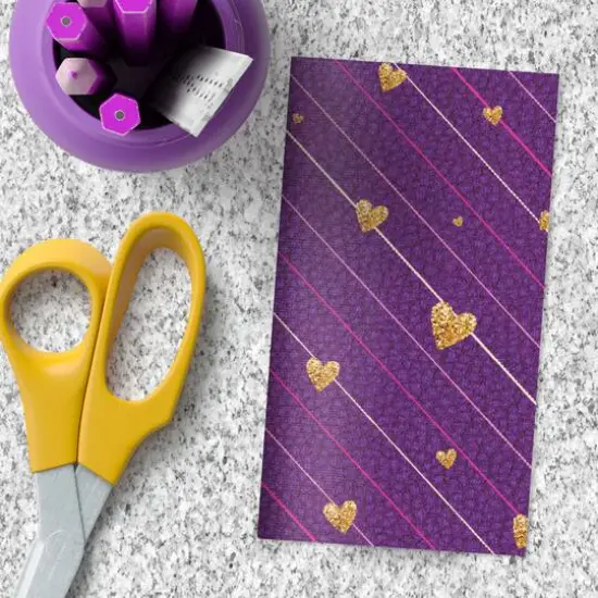 TF Publishing Violet & Gold Hearts Jotter {5}