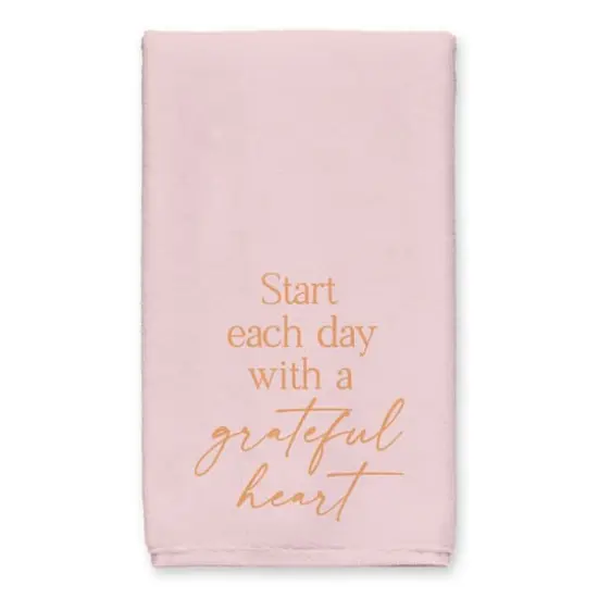 Grateful Heart Tea Towel Set Pink/Orange {3}
