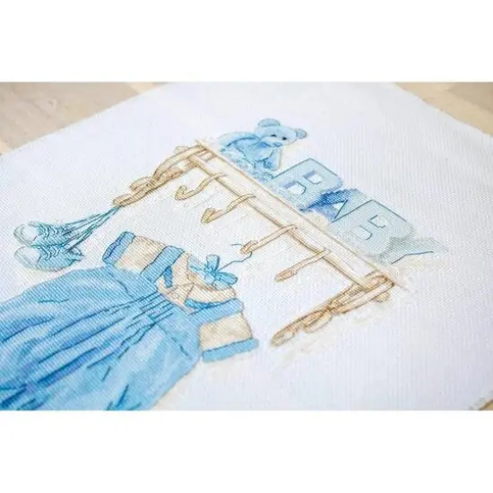 Luca-s Baby Boy Birth Counted Cross Stitch Kit {10}