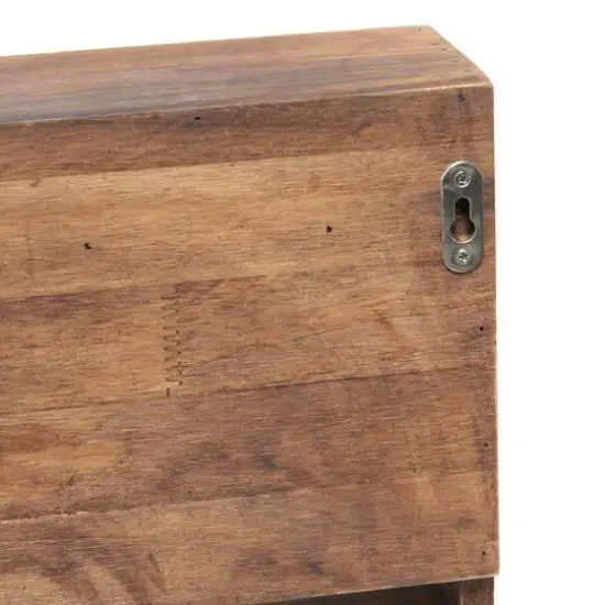 Elegant Designs Wall Mounted Wine Rack Shelf & Glass Holder Restored Wood {7}