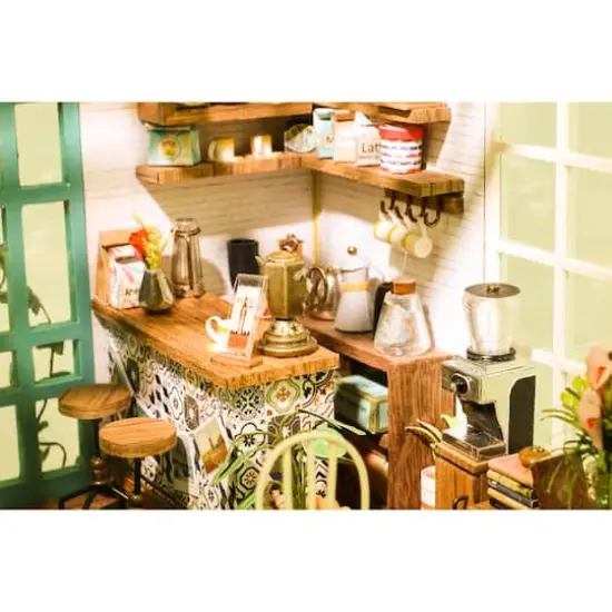 Rolife&reg; Simon's Coffee Shop DIY Miniature House Kit {10}