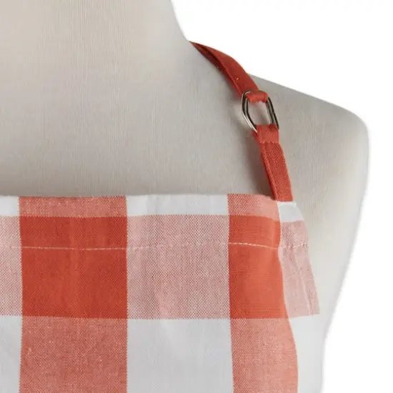 DII&reg; Buffalo Check Chef Apron Red {5}