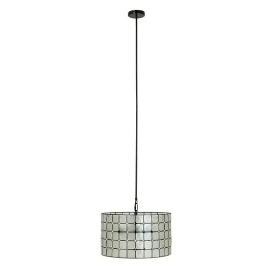 Hello Honey&reg; Emma Capiz Black Finish Pendant Lamp {10}