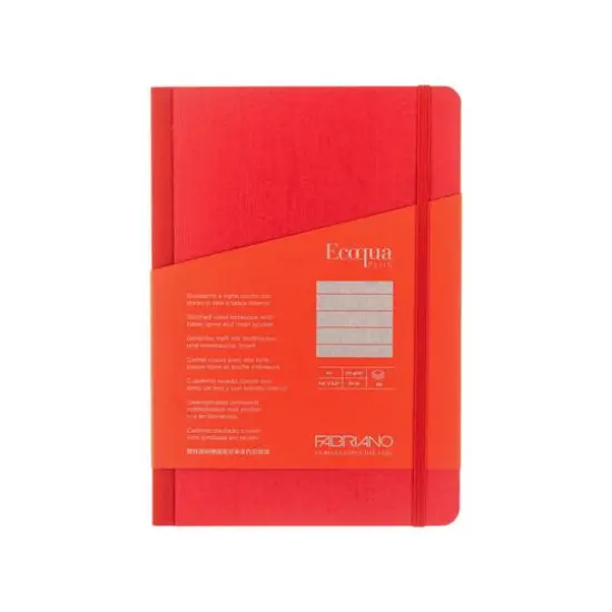 Fabriano&reg; EcoQua Plus A5 Lined Red Fabric-Bound Notebook {3}