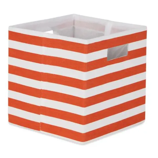 DII&reg; Striped Square Storage Cube Spice {1}