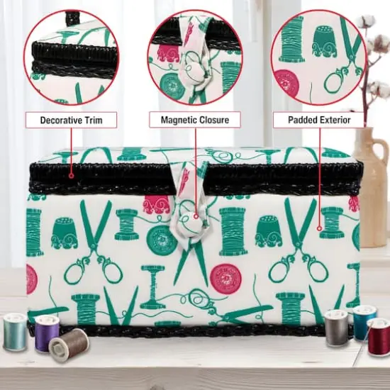 SINGER&reg; Vintage Spools Pattern Sewing Basket Kit {7}