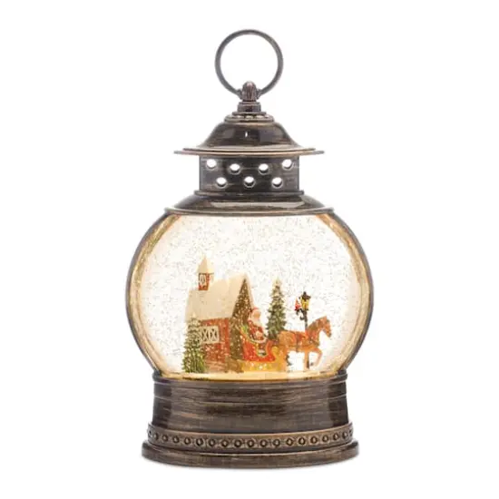 11.5" LED Snow Globe with Santa's Sleigh {1}
