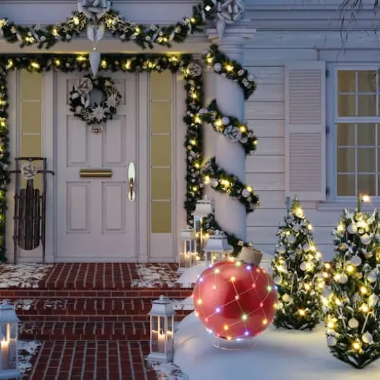 21" Red Outdoor Lightshow Ornament {3}