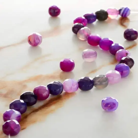 Purple Faceted Agate Coin Beads by Bead Landing&trade; {3}