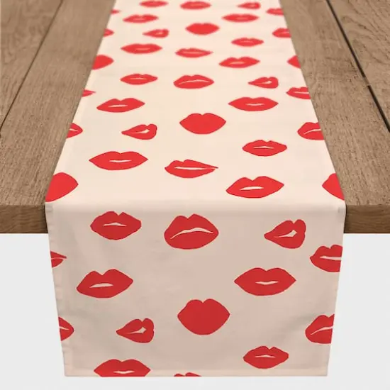 J'adore Lips Cotton Twill Runner {1}