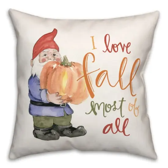 Fall Gnome Throw Pillow {1}