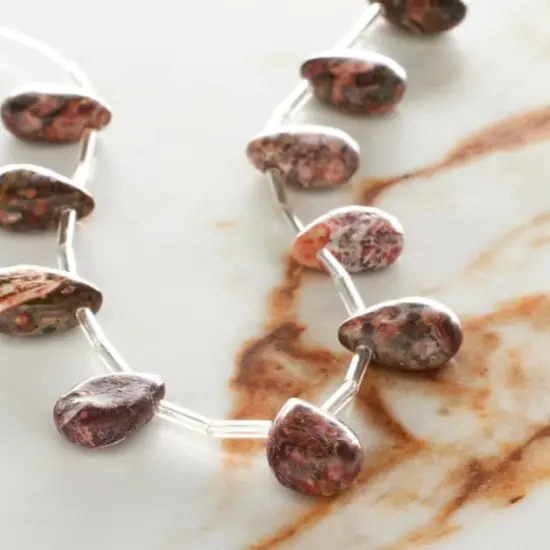 Leopard Jasper Teardrop Beads, 14mm by Bead Landing&trade; {3}