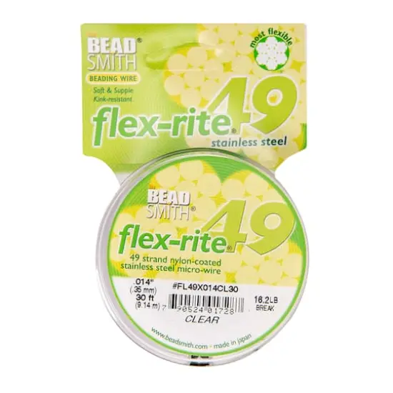 Flex-Rite&reg; 0.014" Clear 49 Strand Beading Wire {1}