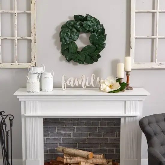 24&rdquo; Magnolia Leaf Wreath {6}