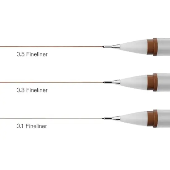 Winsor & Newton&reg; 3 Sepia Fineliner Set {3}