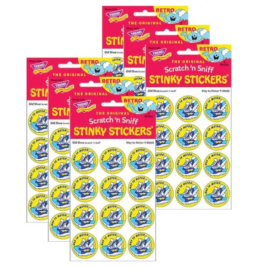 TREND Enterprises® Way to Motor Old Shoe Scented Stickers, 6 Packs of 24 {1}