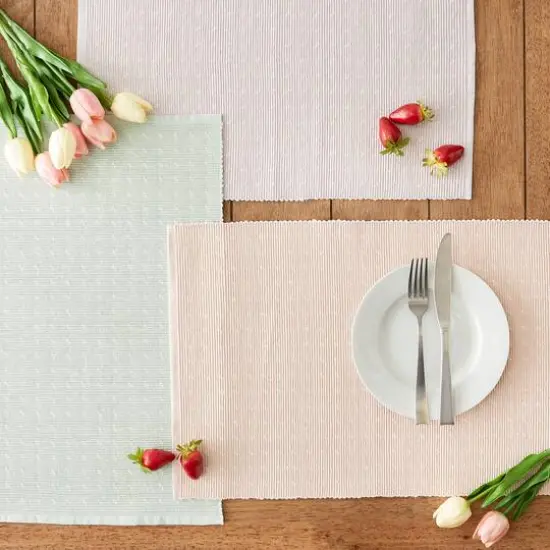 DII&reg; Chintz Rose Dobby Dots Rib Placemat (Set of 6) {9}
