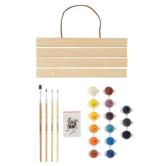 8" x 10" Abstract Fire Paint-by-Number Kit with Wood Display Hanger by Artist's Loft&reg; {3}