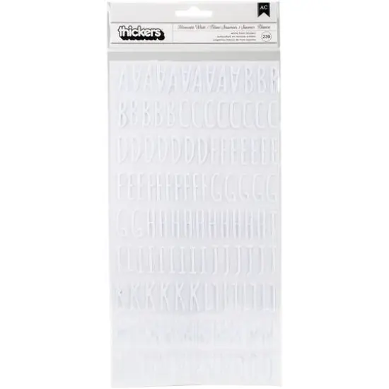 American Crafts&trade; Thickers&trade; Amy Tangerine Hustle & Heart Memento White Alphabet Stickers {1}