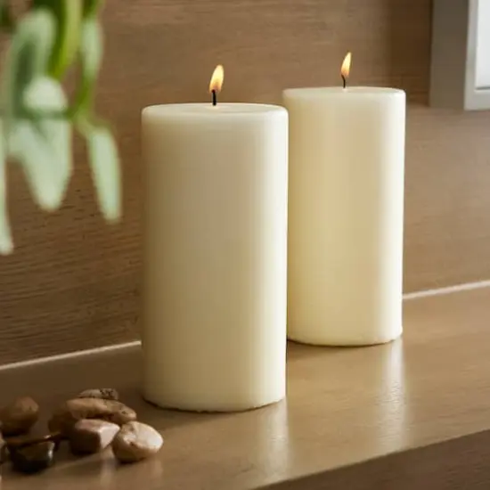 6" Pillar Candle Pair by Ashland&reg; Ivory {3}