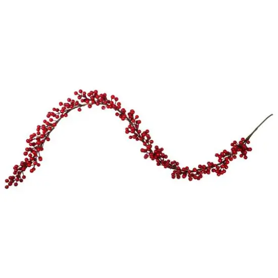 5ft. Artificial Christmas Red Berry Twig Garland {5}