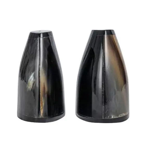 Hello Honey&reg; 3" Black Horn Salt & Pepper Shaker Set {6}