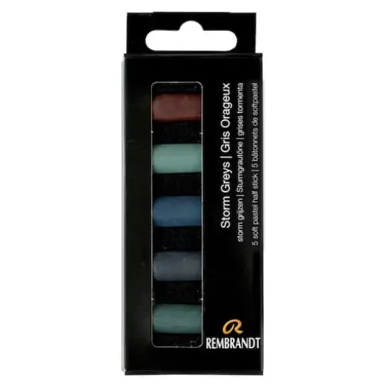 Rembrandt 5 Color Storm Grays Half Stick Soft Pastel Set {1}