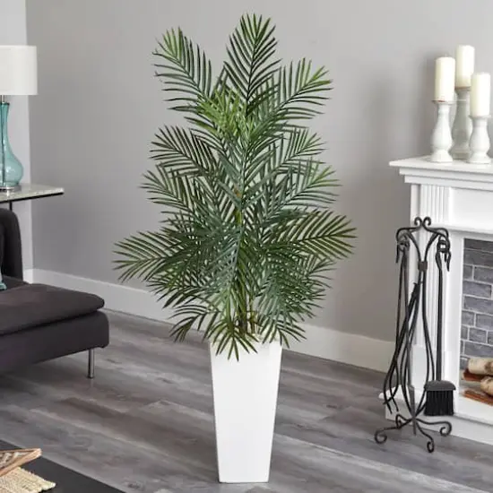 5ft. Areca Palm Tree in White Planter {5}