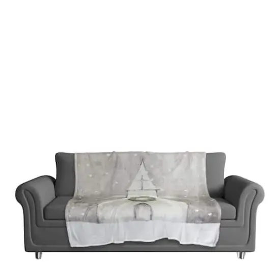 Gray Church 50x60 Coral Fleece Blanket {4}