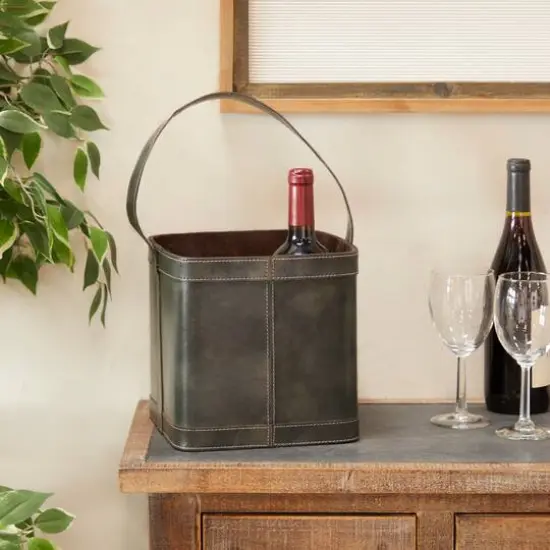 Blue Modern Wine Holder, 9" x 9" x 17" {7}