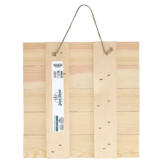 Good Wood by Leisure Arts 10" Slatted Square Plaque {3}