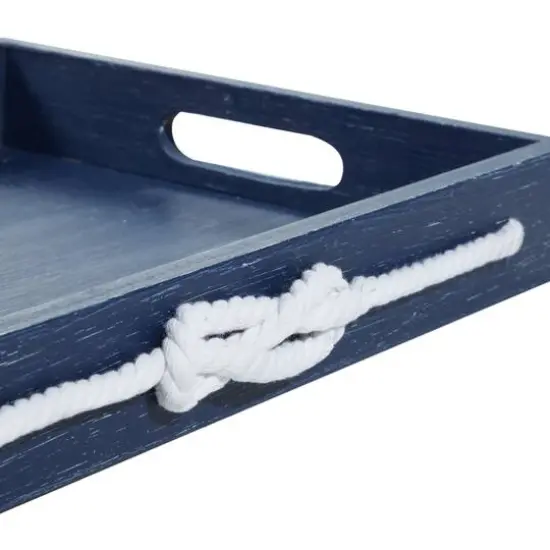 Blue MDF Farmhouse Tray Set {5}