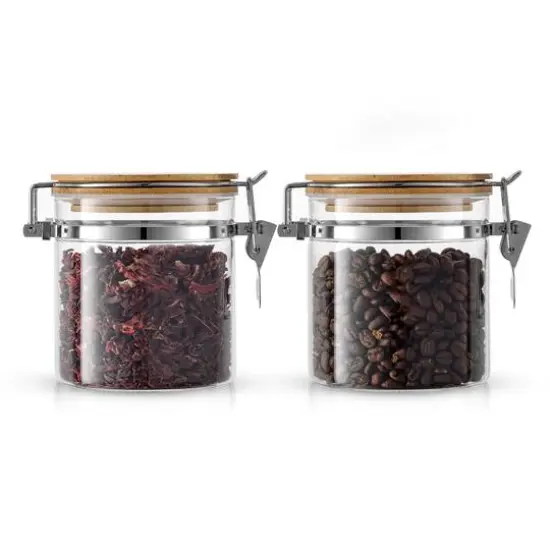 JoyJolt&reg; Airtight Glass Storage Jars, 2ct. {2}