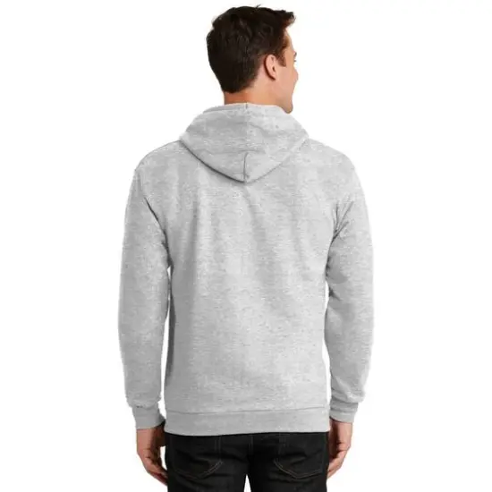 Port & Company&reg; Essential Fleece Full-Zip Hooded Sweatshirt Ash {5}