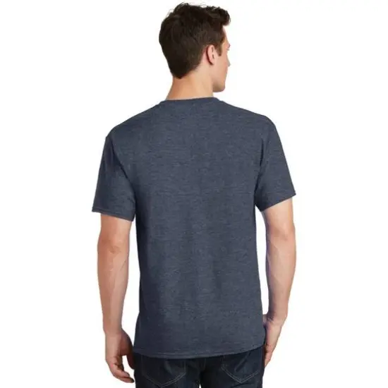 Port & Company&reg; Core Cotton Tall Men's Tee Heather Navy {4}