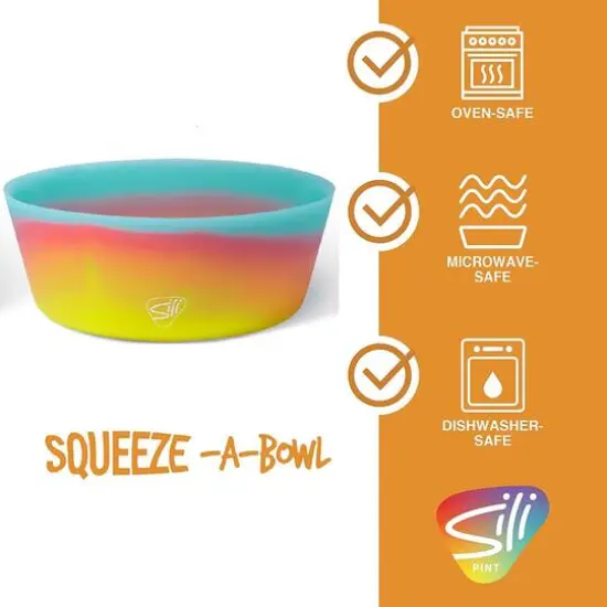 Silipint&reg; 18oz. Aqua & Aurora Silicone Squeeze-A-Bowl Set {3}
