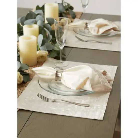 DII&reg; Velvet Placemats, 4ct. Cream {5}