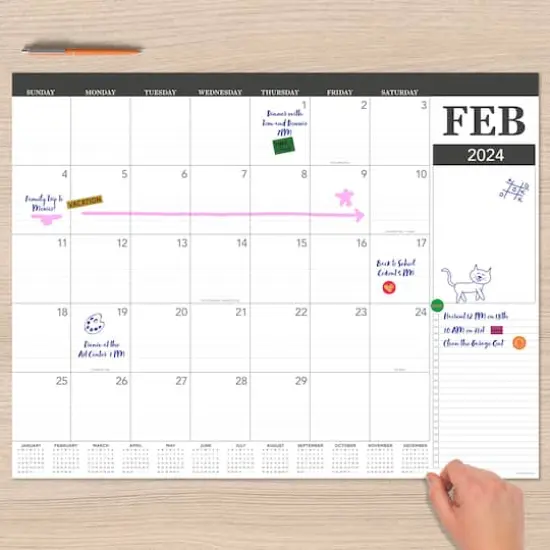 TF Publishing 2024 Professional Large Desk Pad Monthly Blotter Calendar {3}