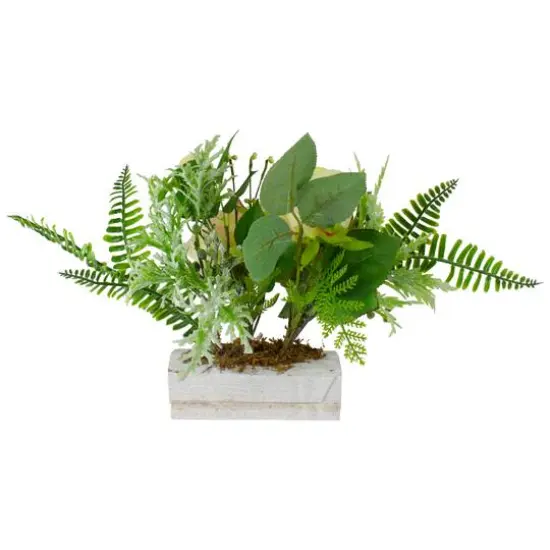 13" Ranunculus & Rose Floral Spring Wooden Statue D&eacute;cor {7}