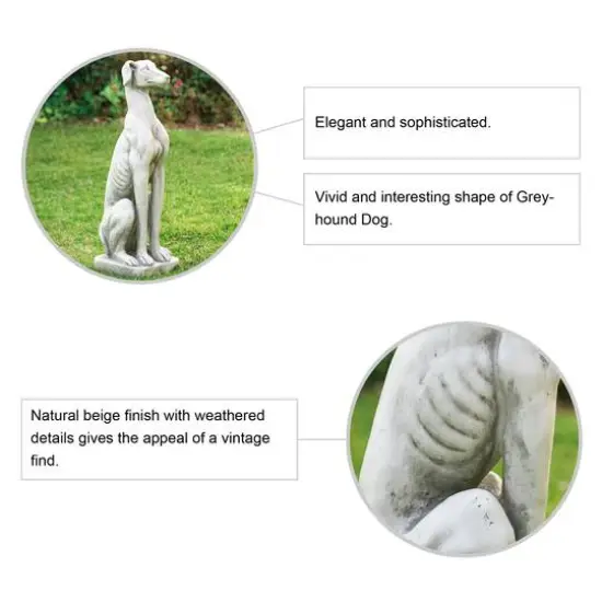 Glitzhome&reg; 32" Sitting Dog Garden Statue {8}