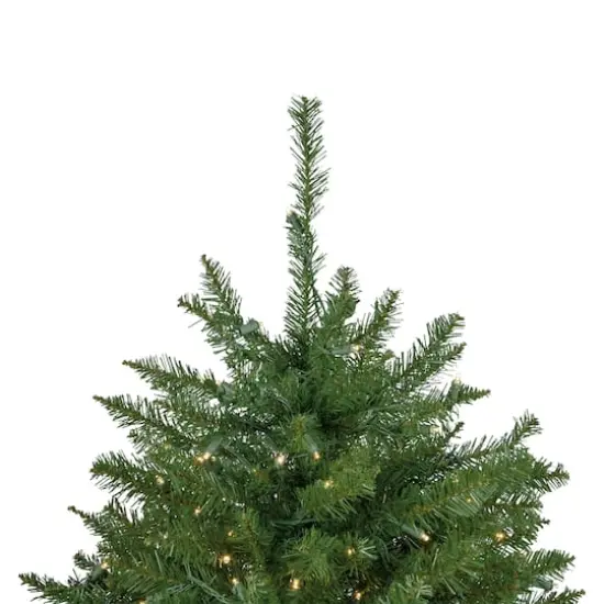 7.5ft. Pre-Lit Rockwood Pine Artificial Christmas Tree, Clear LED Lights {5}