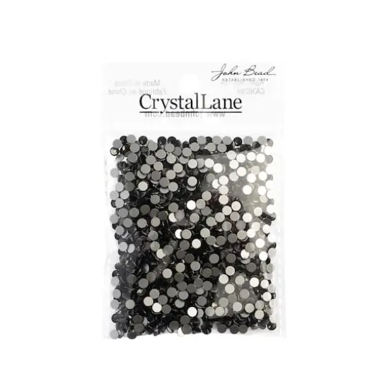 John Bead Crystal Lane SS16 Round Flatback Rhinestones, 1,440ct. Black Diamond {4}