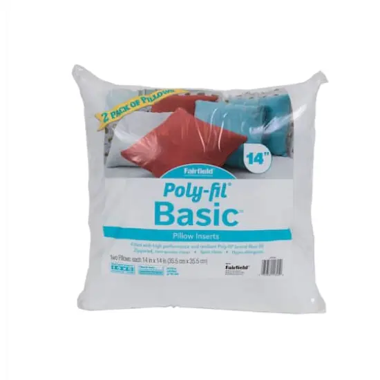 Poly-Fil&reg; Basic&trade; 2ct. Pillow Inserts, 14" x 14" {1}