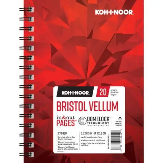 Koh-I-Noor&reg; Bristol Vellum Pad, 5.5" x 8.5"  {1}